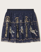 Disco Horse Skirt, Blue (NAVY), large