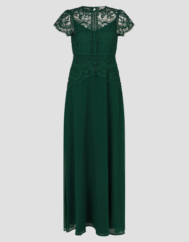 Monica Lace Maxi Dress, Green (GREEN), large