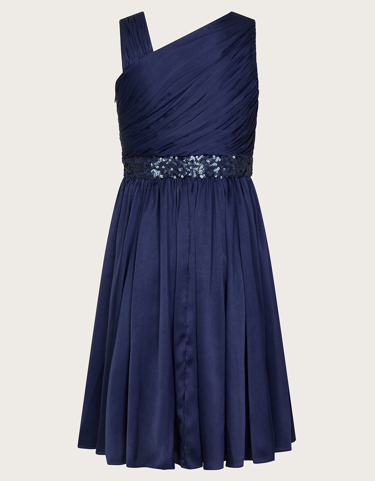 Satin Abigail One Shoulder Dress Blue Prom Dresses Shoes Monsoon Global