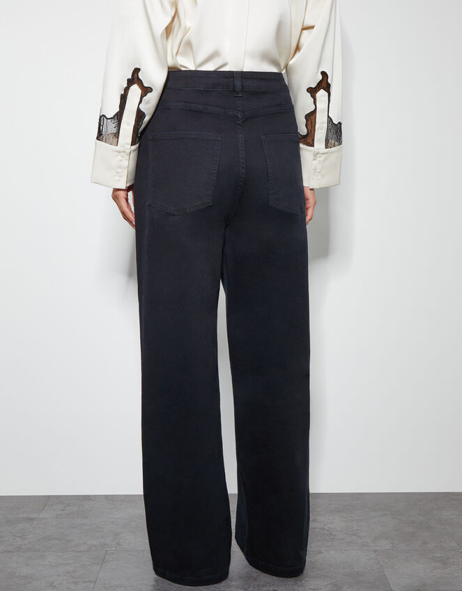 Ruby Wide Leg Jeans, Black (BLACK), large