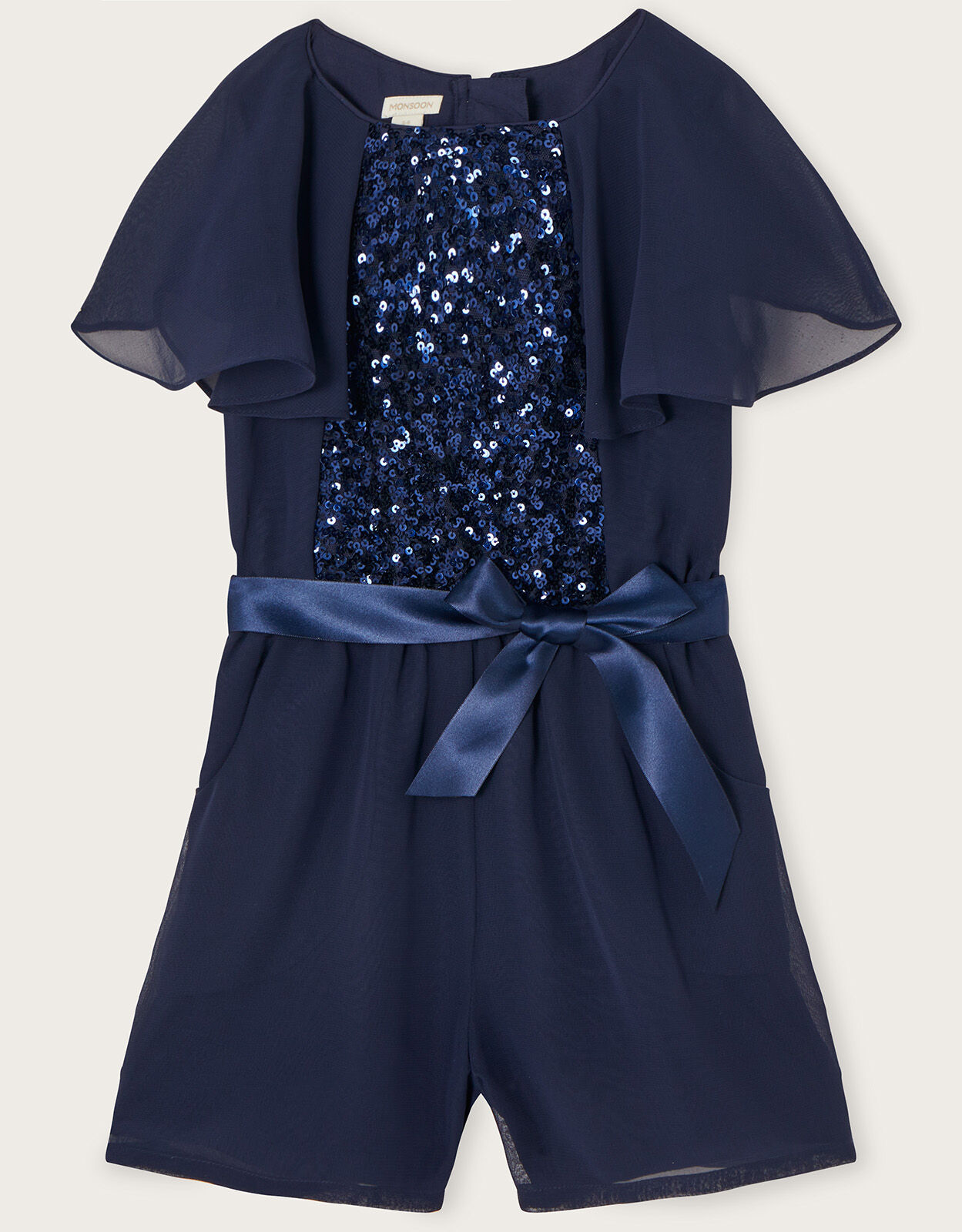 Girls navy playsuit best sale