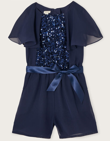 Bonita Sequin Playsuit, Blue (NAVY), large