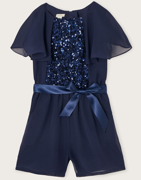 Bonita Sequin Playsuit, Blue (NAVY), large