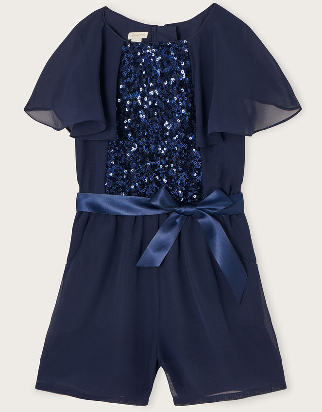 Bonita Sequin Playsuit, Blue (NAVY), large
