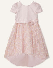 Maisie Shimmer Floral High-Low Dress, Pink (PINK), large