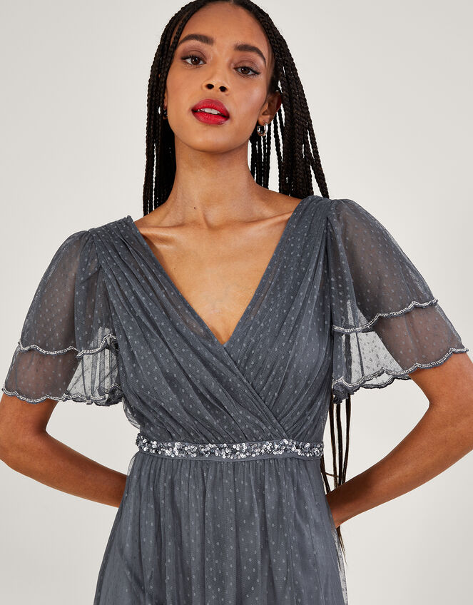 blue mesh maxi dress Lily Mesh Maxi Dress