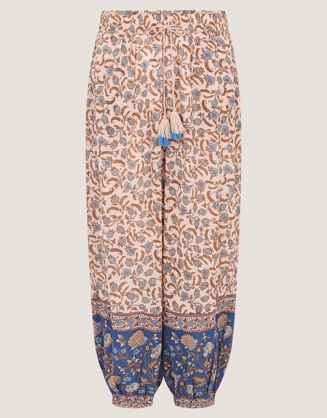 Ari Floral Balloon Trousers, Blue (BLUE), large