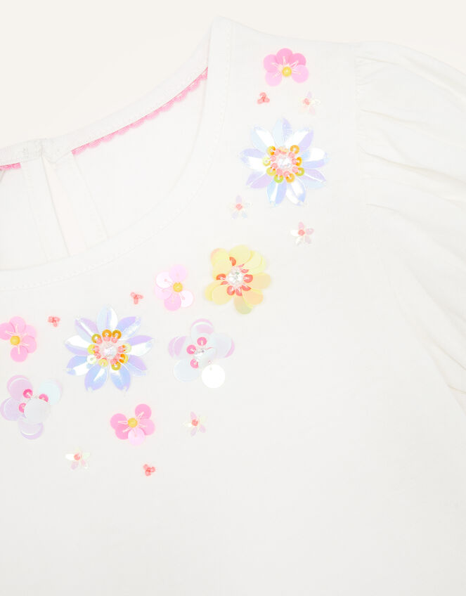 Daisy Gem Short Sleeve T-Shirt, Ivory (IVORY), large