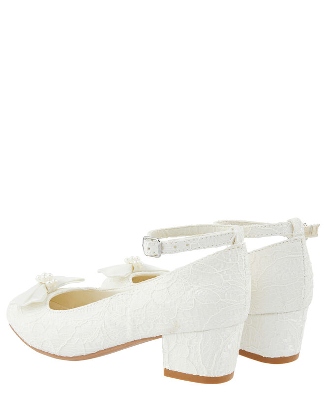 Lara Shimmer Lace Heels, Ivory (IVORY), large