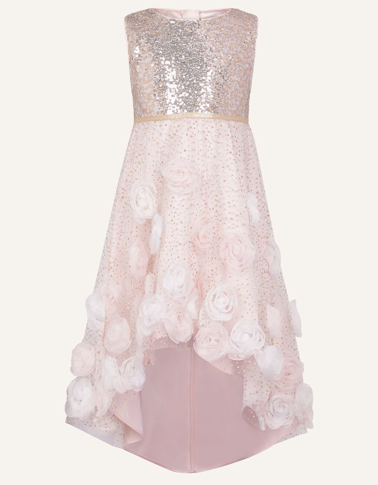 Sparkle 3D Flower Dress Pink Girls Dresses Monsoon Global