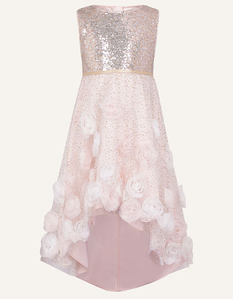 Sparkle 3D Flower Dress Pink, Pink (PINK), large