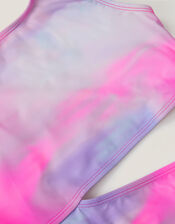 Ombr&eacute; Asymmetrical Cut Out Swimsuit, Pink (PINK), large