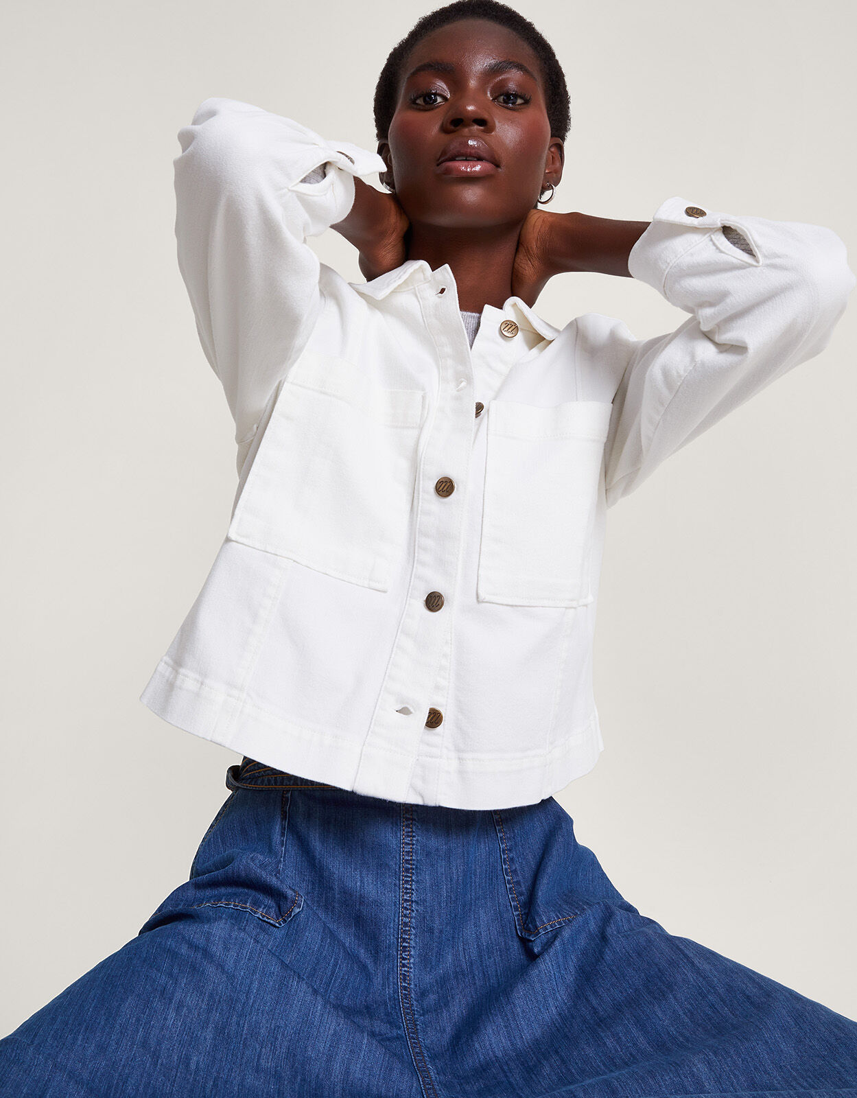 Short cut jean shop jacket