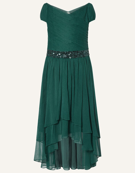 Abigail Sequin Chiffon Prom Dress Green, Green (GREEN), large