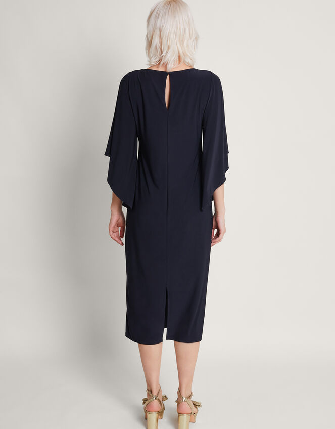 Fee Flute Sleeve Dress, Blue (NAVY), large