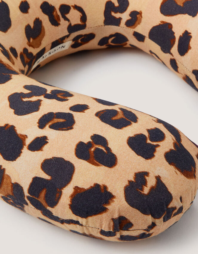 Leopard Print Travel Pillow, Multi (MULTI), large