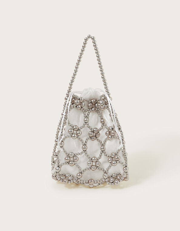 Beau Beaded Drawstring Bag, , large