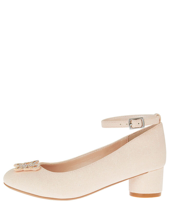 Shimmer Butterfly Heels, Pink (PINK), large