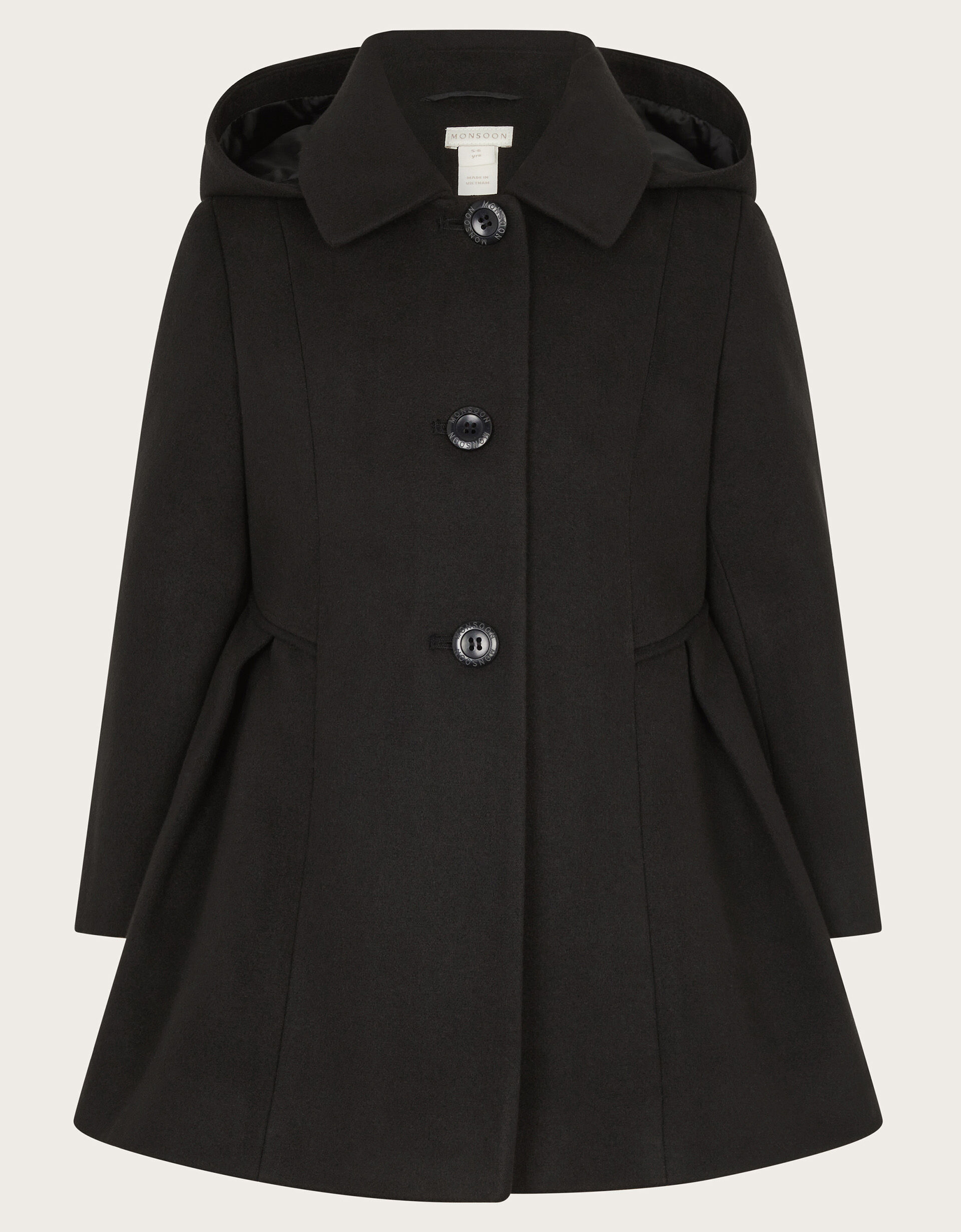 Monsoon black coat hotsell