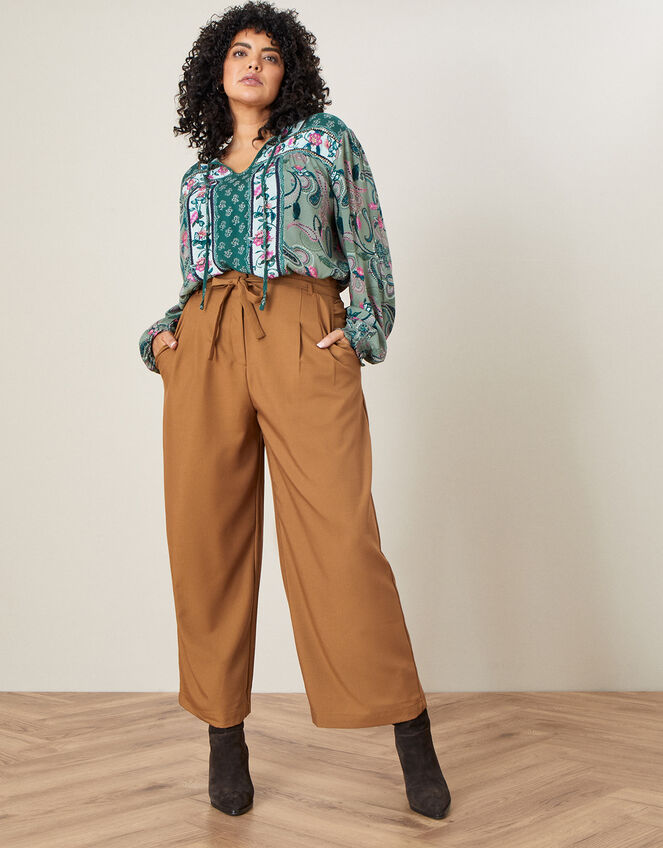 Janice Wide Leg Trousers, Camel (CAMEL), large