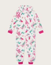 Super-Soft Christmas Sleepsuit in Recycled Polyester, Ivory (IVORY), large