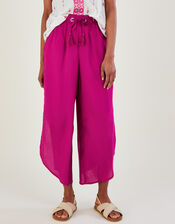 Plain Wide Leg Trousers in LENZING™ ECOVERO™, Pink (MAGENTA), large