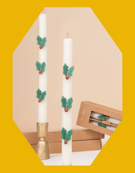 2-Pack Meri Meri Holly Taper Candles, , large