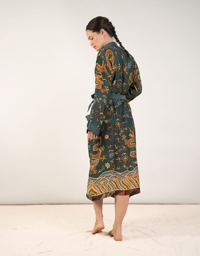 One Hundred Stars Dragon Print Robe, , large