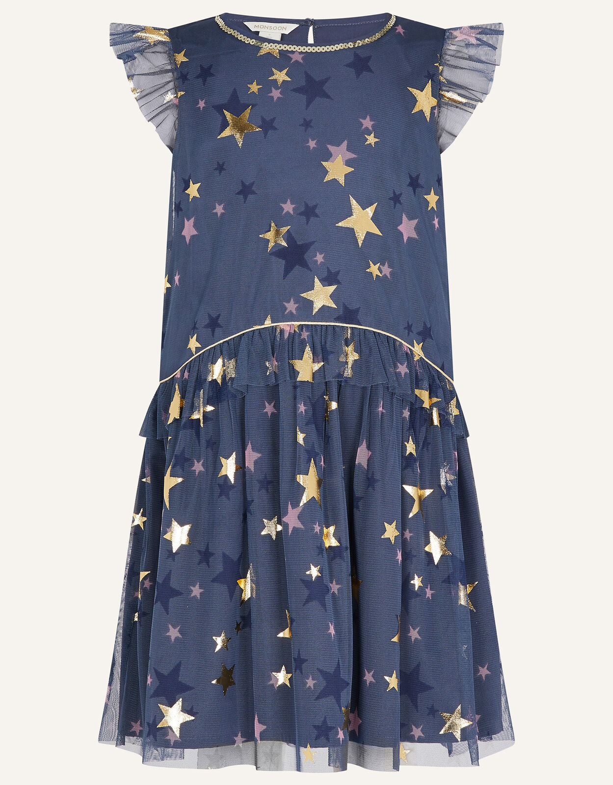 Star Mesh Dress Grey