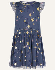 Star Mesh Dress, Grey (GREY), large