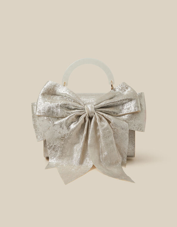 Satin Bow Bag, Gold (GOLD), large