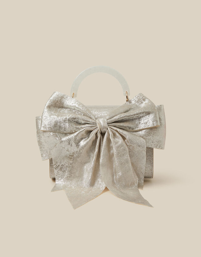 Satin Bow Bag, Gold (GOLD), large