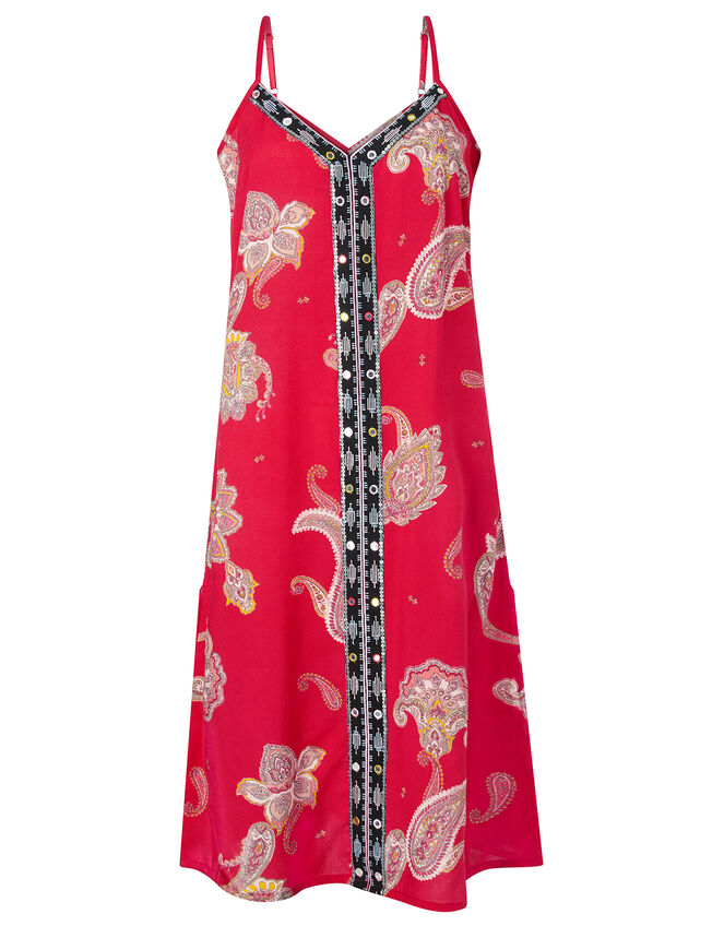 Heritage Print Dress in LENZING™ ECOVERO™, Red (RED), large