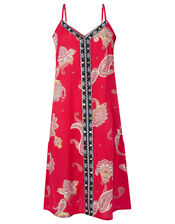 Heritage Print Dress in LENZING™ ECOVERO™, Red (RED), large