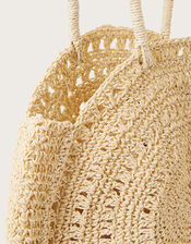 Round Raffia Beach Bag, , large