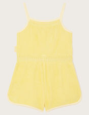 Towelling Happy Days Romper, Yellow (YELLOW), large