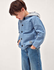 Hooded Chore Jacket, Blue (BLUE), large