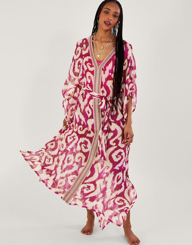 Ikat Print Maxi Kaftan