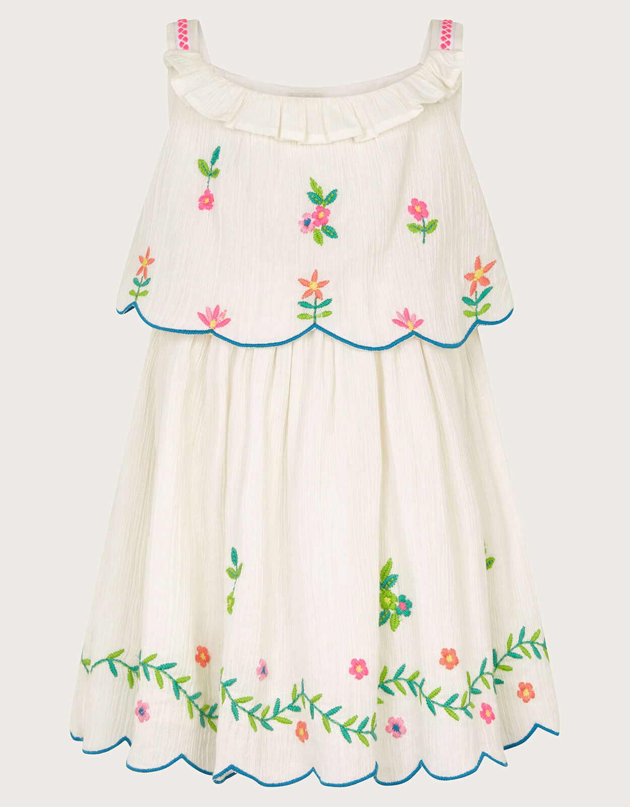 Baby Floral Embroidered Dress White Baby Girl Dresses Monsoon Global