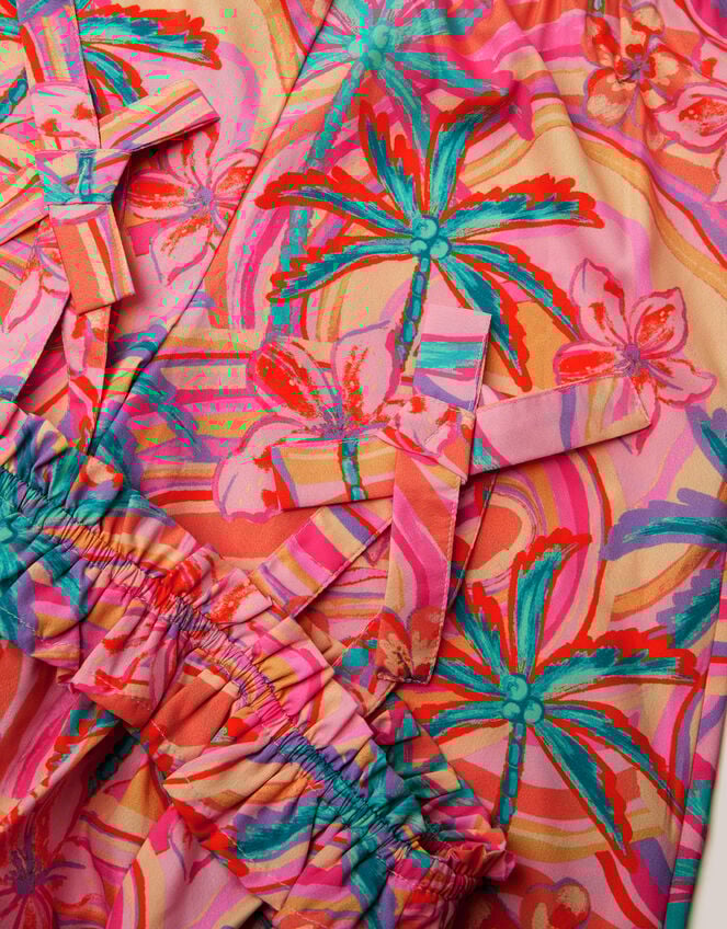 Tropical Swirl Tank Top & Trousers Set, Orange (ORANGE), large