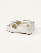 Calipso Shimmer Butterfly Ballerina Flats, Ivory (IVORY), large