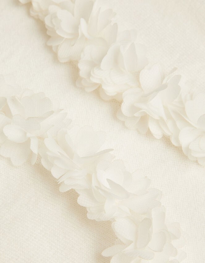 Flora Corsage Trim Cardigan, Ivory (IVORY), large