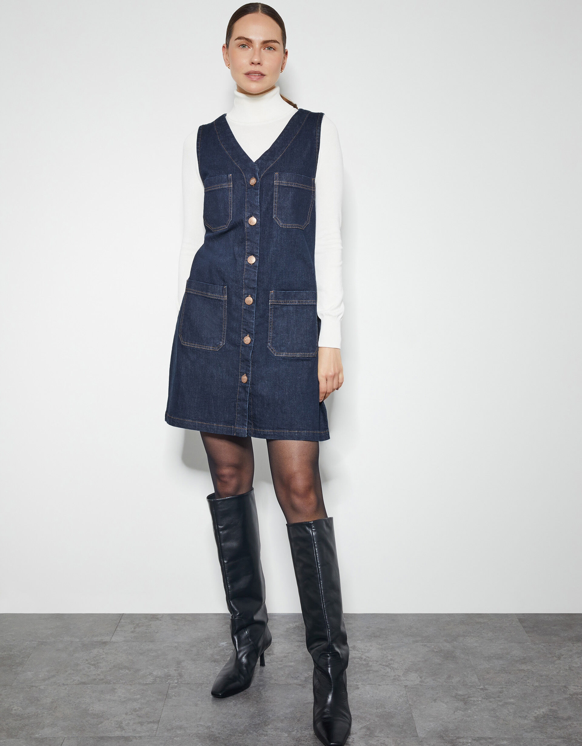Pinafore mini dress sale
