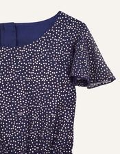 Bexley Glitter Print Jumpsuit , Blue (NAVY), large