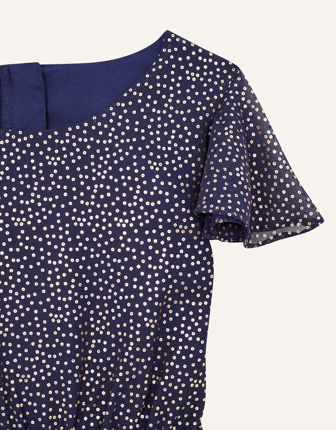 Bexley Glitter Print Jumpsuit , Blue (NAVY), large
