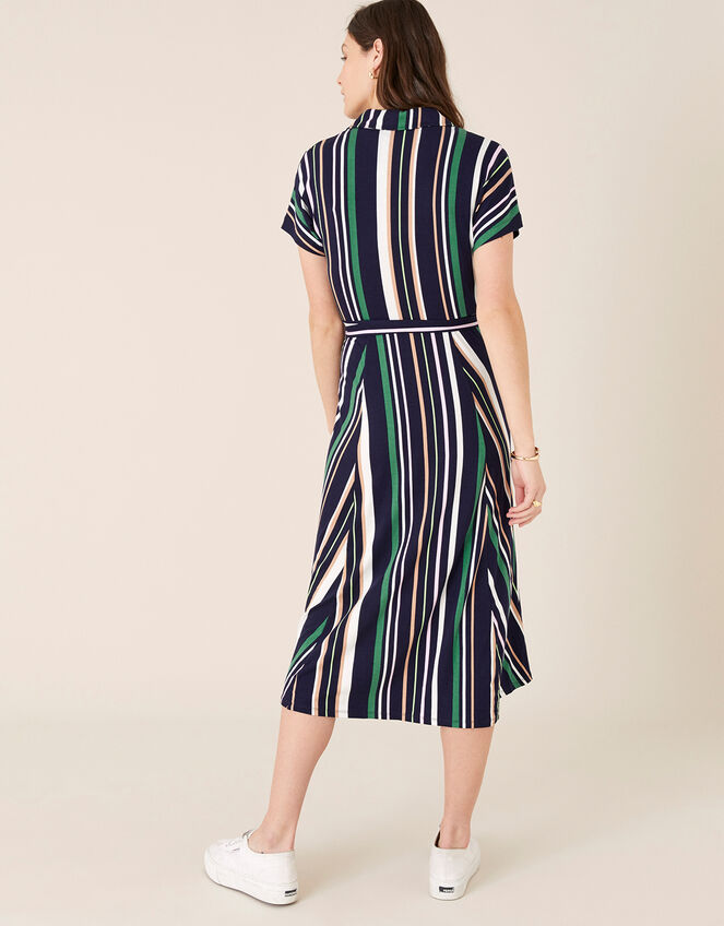 Stripe Shirt Dress with LENZING™ ECOVERO™ , Blue (NAVY), large