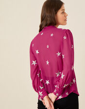 Liza Star Pussybow Blouse, Pink (PINK), large
