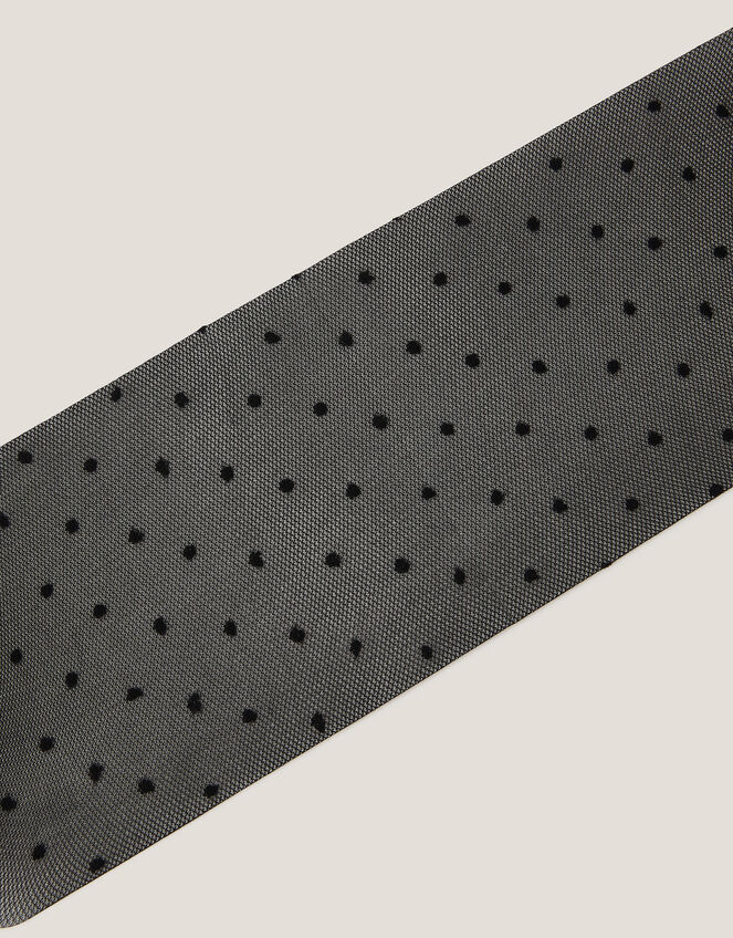 Semi Sheer Polka Dot Tights, Black (BLACK), large