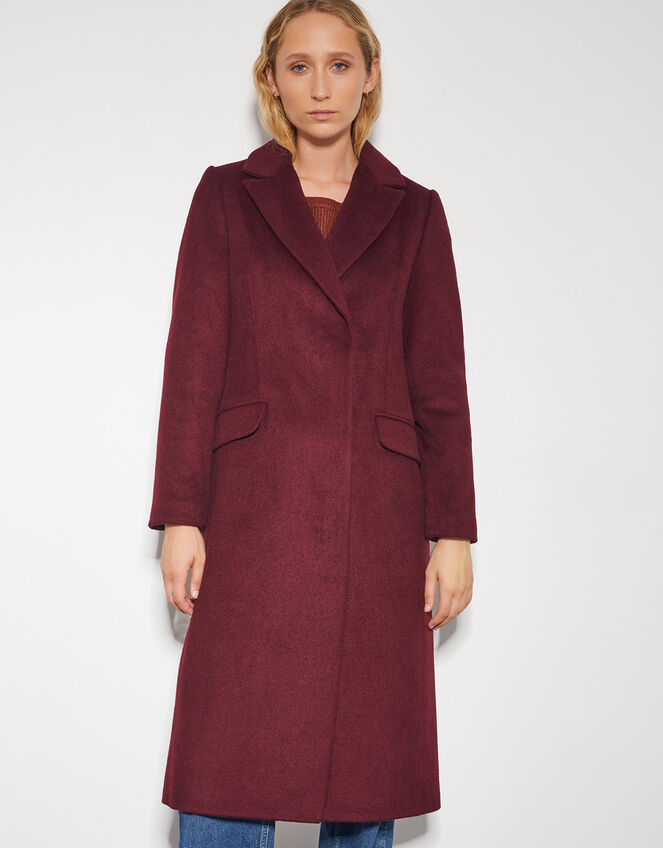 Arabella A-Line Coat, Red (BURGUNDY), large