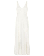 Kate Beaded Floral Bridal Dress, Ivory (IVORY), large